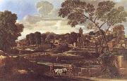 Nicolas Poussin Landscape with the Funeral of Phocion oil painting